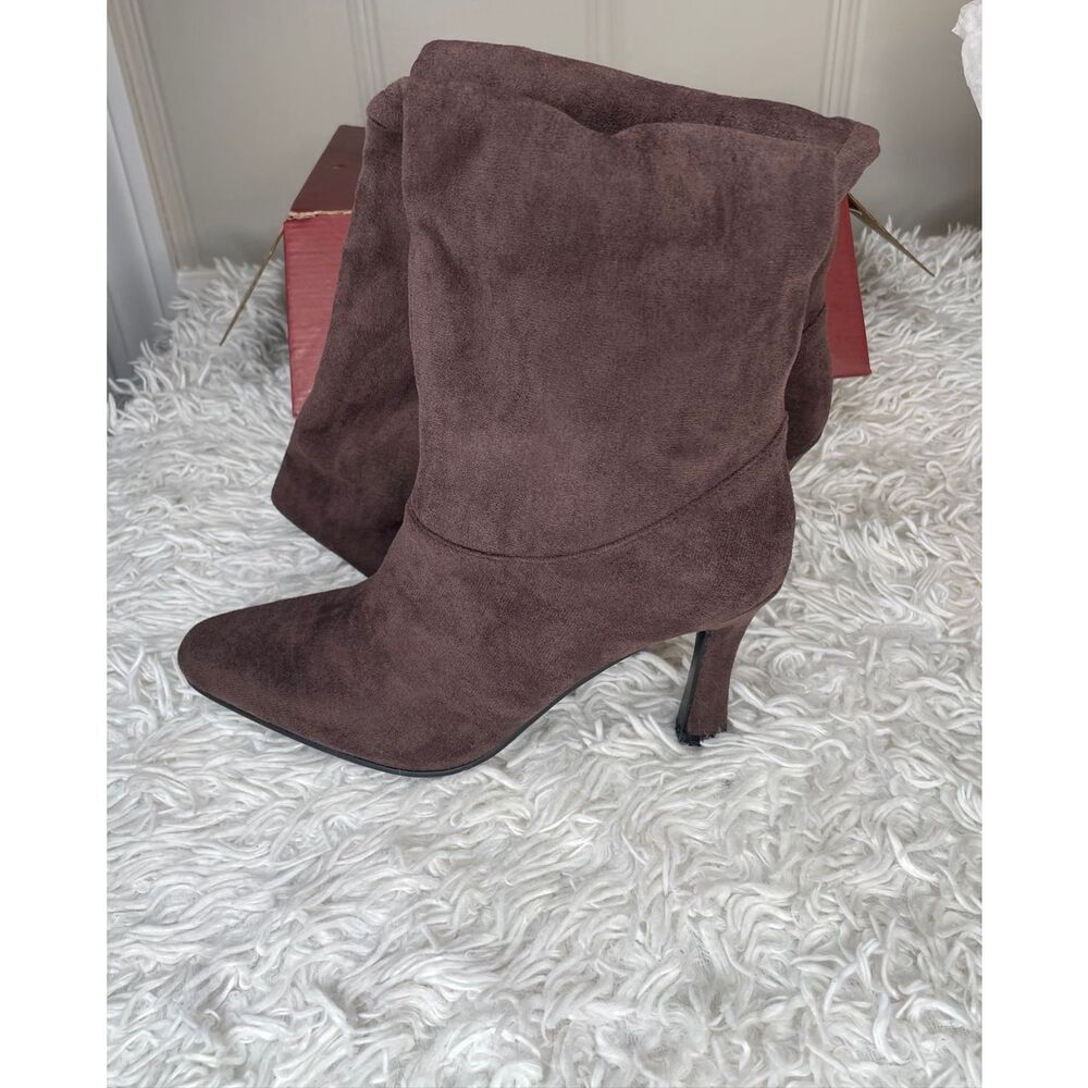 TORGEIS Donatella Chocolate Boots 8.5 NEW - Picture 7 of 9